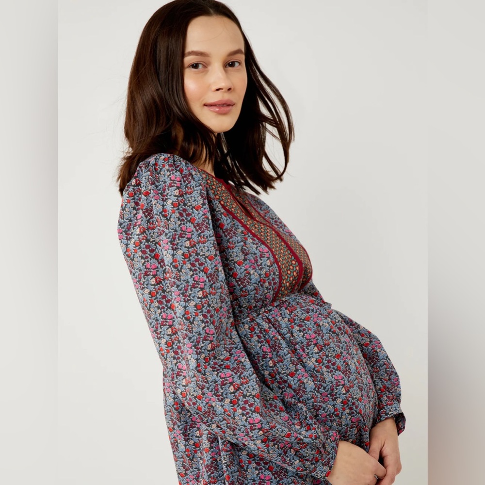MATERNITY BIB TOP MADE WITH TANA LAWN | Size Small